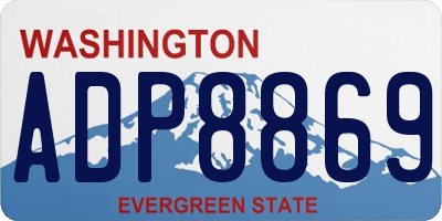WA license plate ADP8869