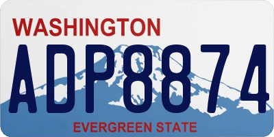 WA license plate ADP8874