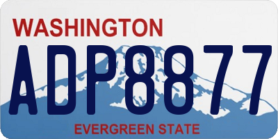 WA license plate ADP8877
