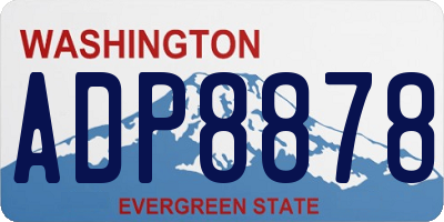 WA license plate ADP8878