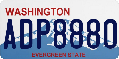 WA license plate ADP8880