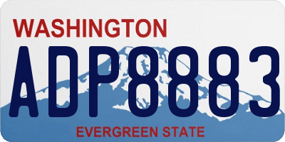 WA license plate ADP8883