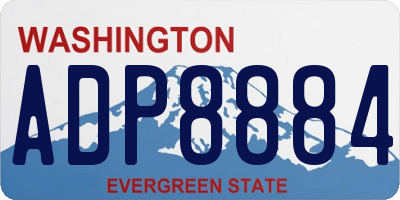 WA license plate ADP8884