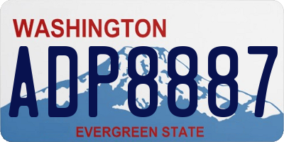 WA license plate ADP8887