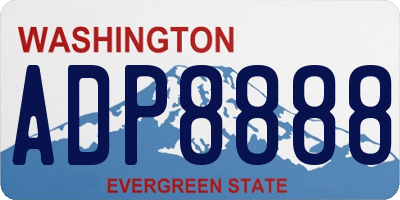 WA license plate ADP8888