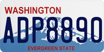 WA license plate ADP8890