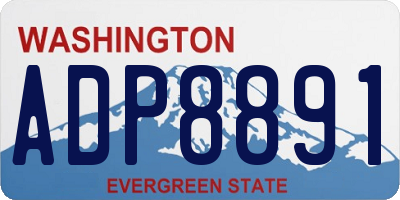 WA license plate ADP8891