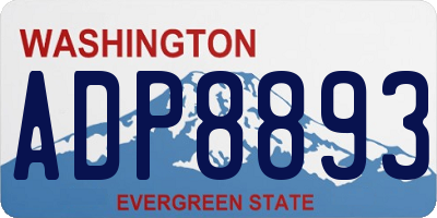 WA license plate ADP8893