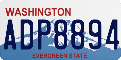 WA license plate ADP8894