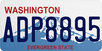 WA license plate ADP8895