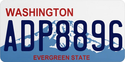 WA license plate ADP8896