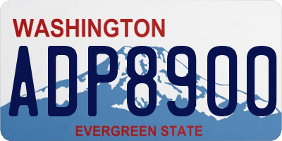WA license plate ADP8900