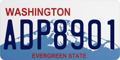 WA license plate ADP8901