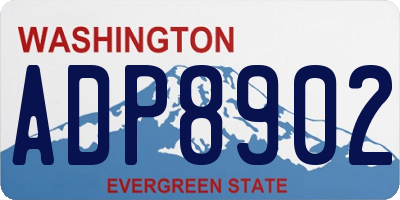 WA license plate ADP8902