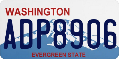 WA license plate ADP8906