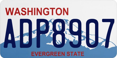 WA license plate ADP8907