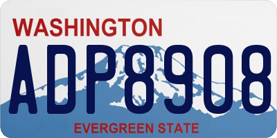 WA license plate ADP8908