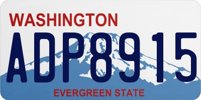 WA license plate ADP8915