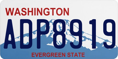 WA license plate ADP8919