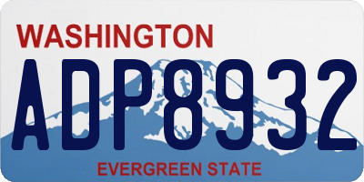 WA license plate ADP8932