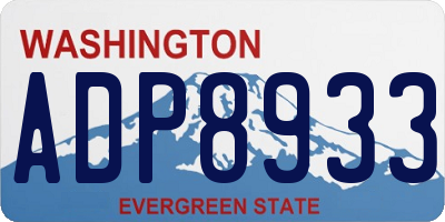 WA license plate ADP8933