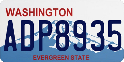 WA license plate ADP8935
