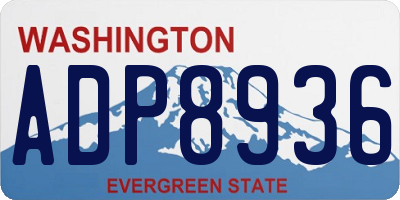 WA license plate ADP8936
