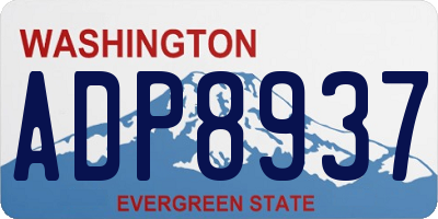 WA license plate ADP8937