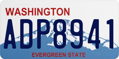 WA license plate ADP8941