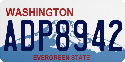 WA license plate ADP8942