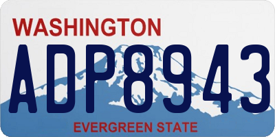 WA license plate ADP8943