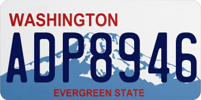 WA license plate ADP8946