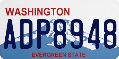 WA license plate ADP8948