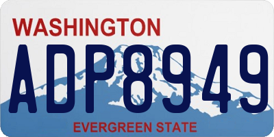 WA license plate ADP8949