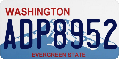 WA license plate ADP8952