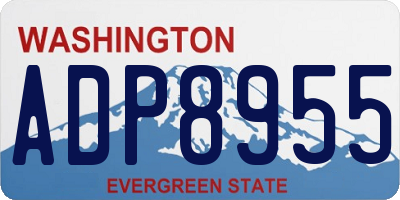 WA license plate ADP8955