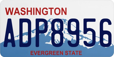 WA license plate ADP8956