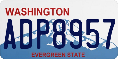 WA license plate ADP8957