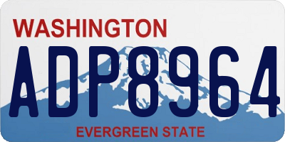 WA license plate ADP8964