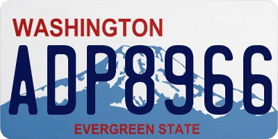 WA license plate ADP8966