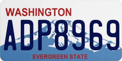 WA license plate ADP8969