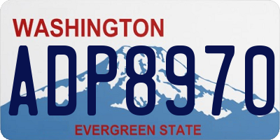 WA license plate ADP8970