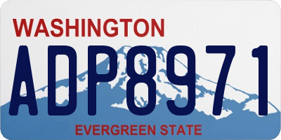 WA license plate ADP8971