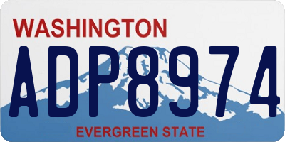 WA license plate ADP8974