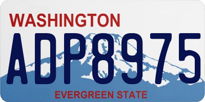 WA license plate ADP8975