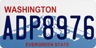 WA license plate ADP8976