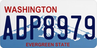 WA license plate ADP8979