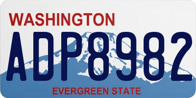 WA license plate ADP8982