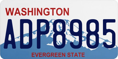 WA license plate ADP8985