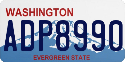 WA license plate ADP8990